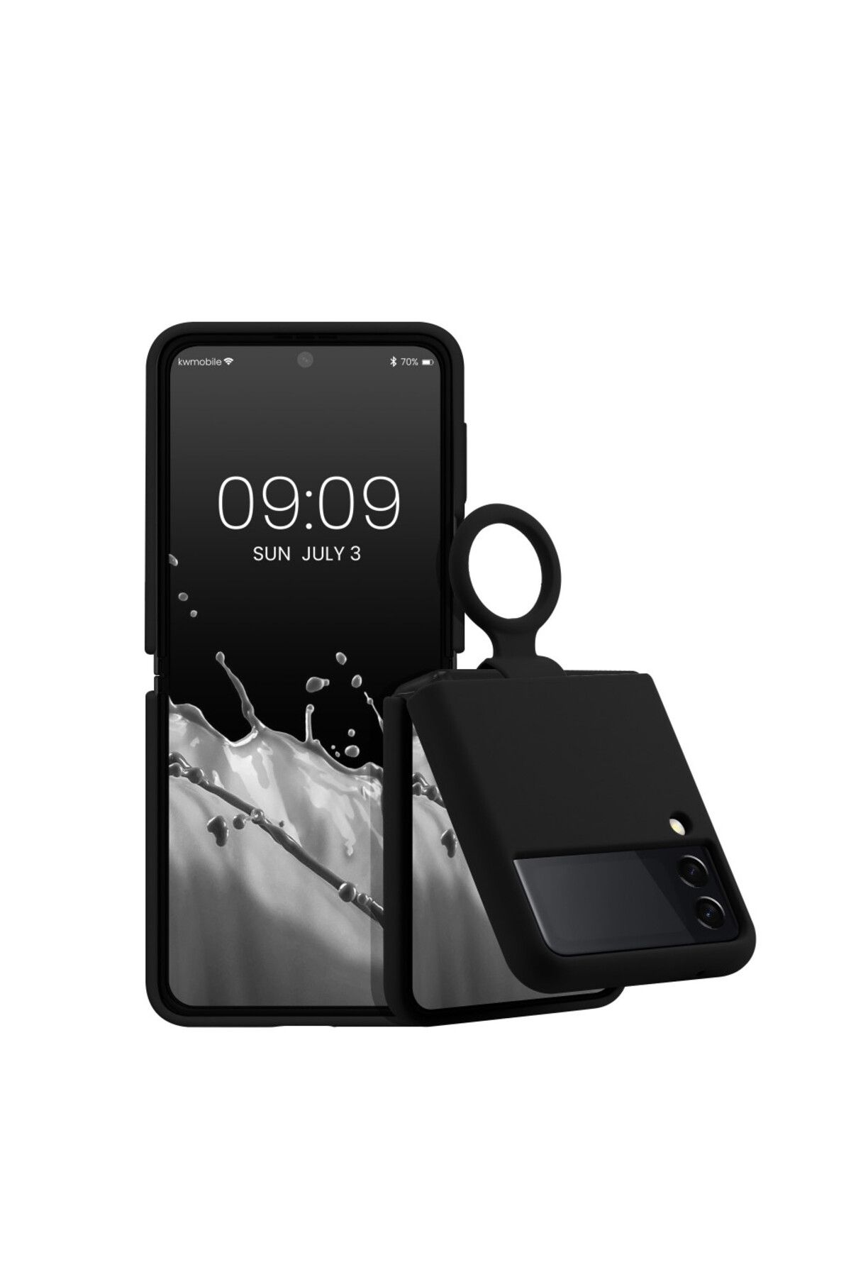 KWmobile Carcasă Pentru Samsung Galaxy Z Flip 3, Silicon, Neagră, 58783.01 - One Size