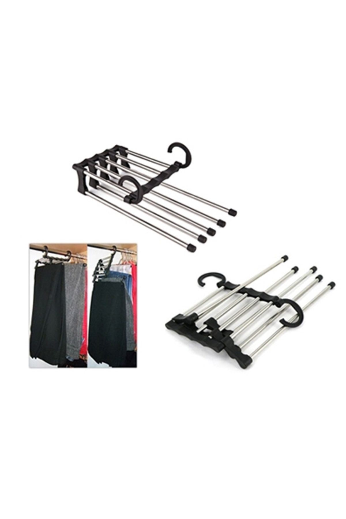 BirdoluSepet Hareketli Pantolon Askılığı 5 in 1