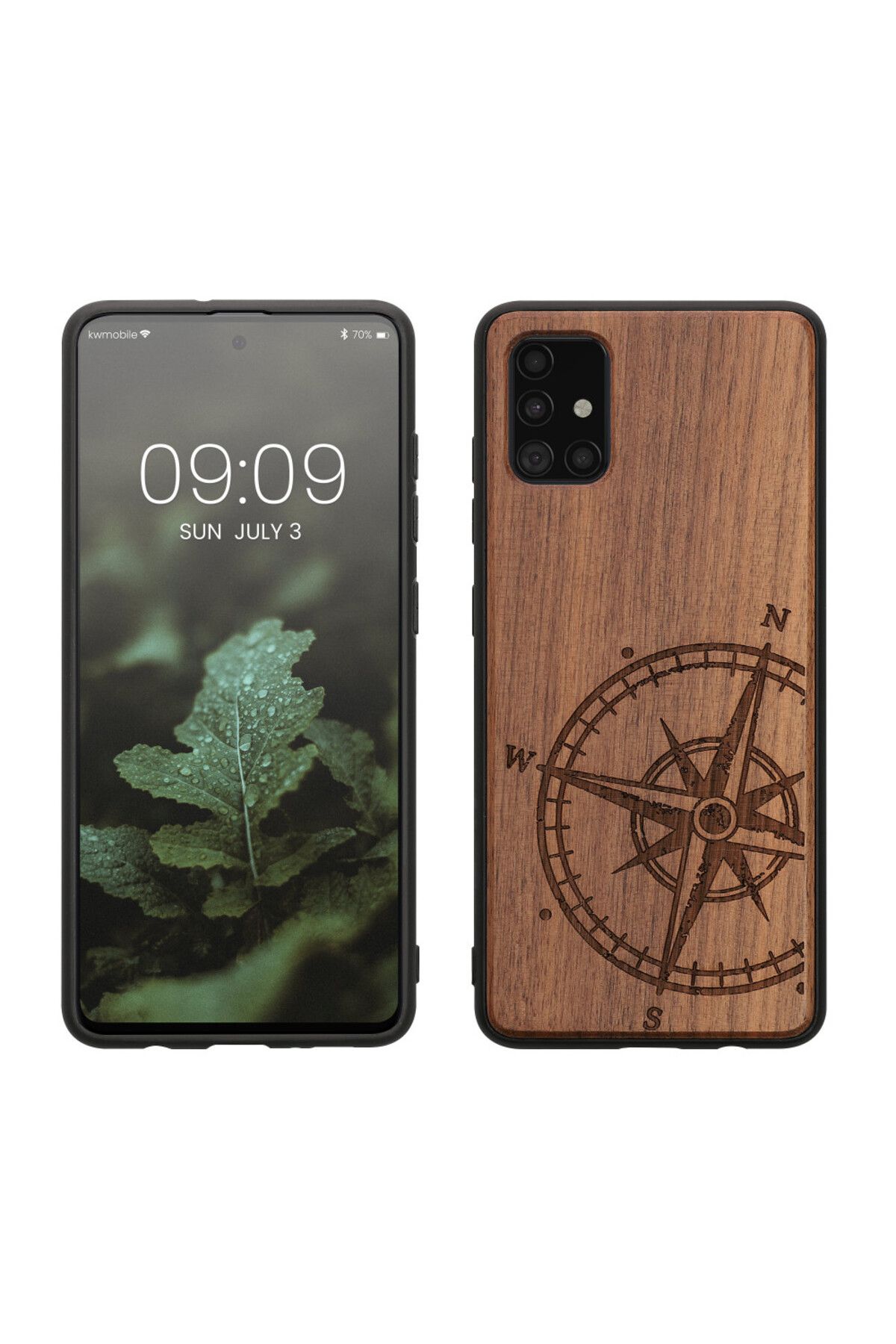 KWmobile Carcasă Pentru Samsung Galaxy A51, Lemn, Maro, 51432.05 - One Size