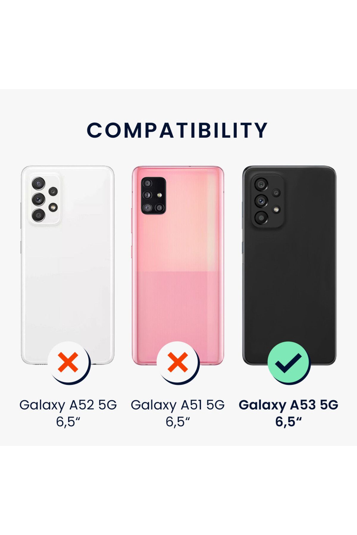 KWmobile-Bara de protectie pentru Samsung Galaxy A53 5G, silicon, albastru, 58566.17 6