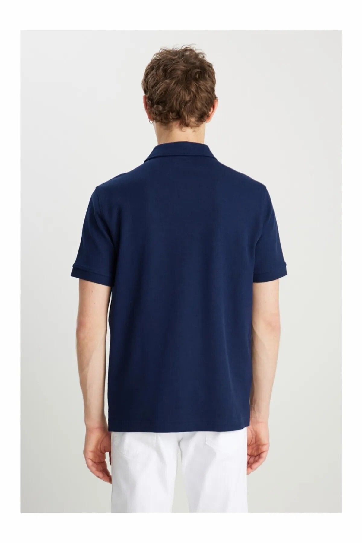 WRANGLER-Men's Navy Blue Wrangler Men's Regular Fit Polo T-Shirt Polo T-Shirt W 2510720410 -Navy 5