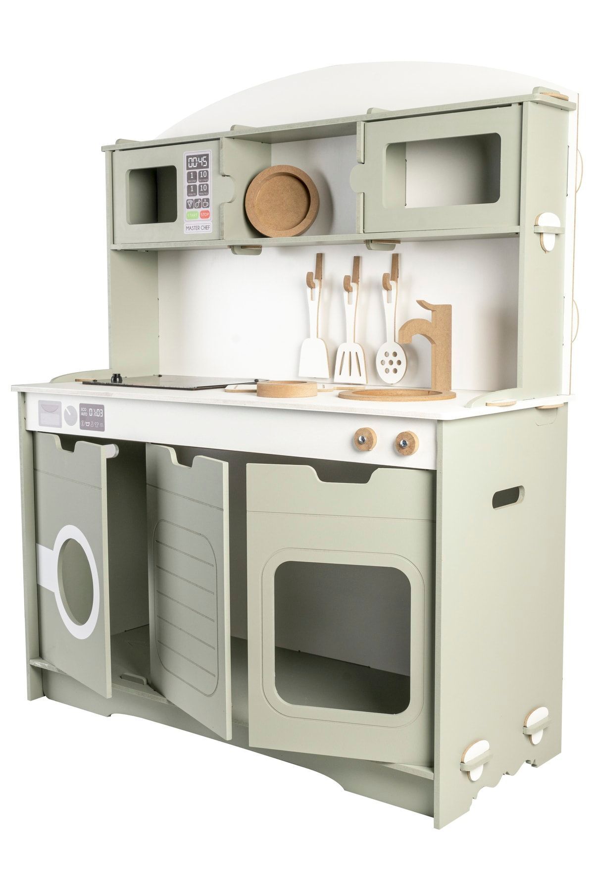 HOBBY HOUSE Ahşap Mutfak Led Ocaklı Çocuk Mutfak Seti fotoğrafı 3 (önizleme)