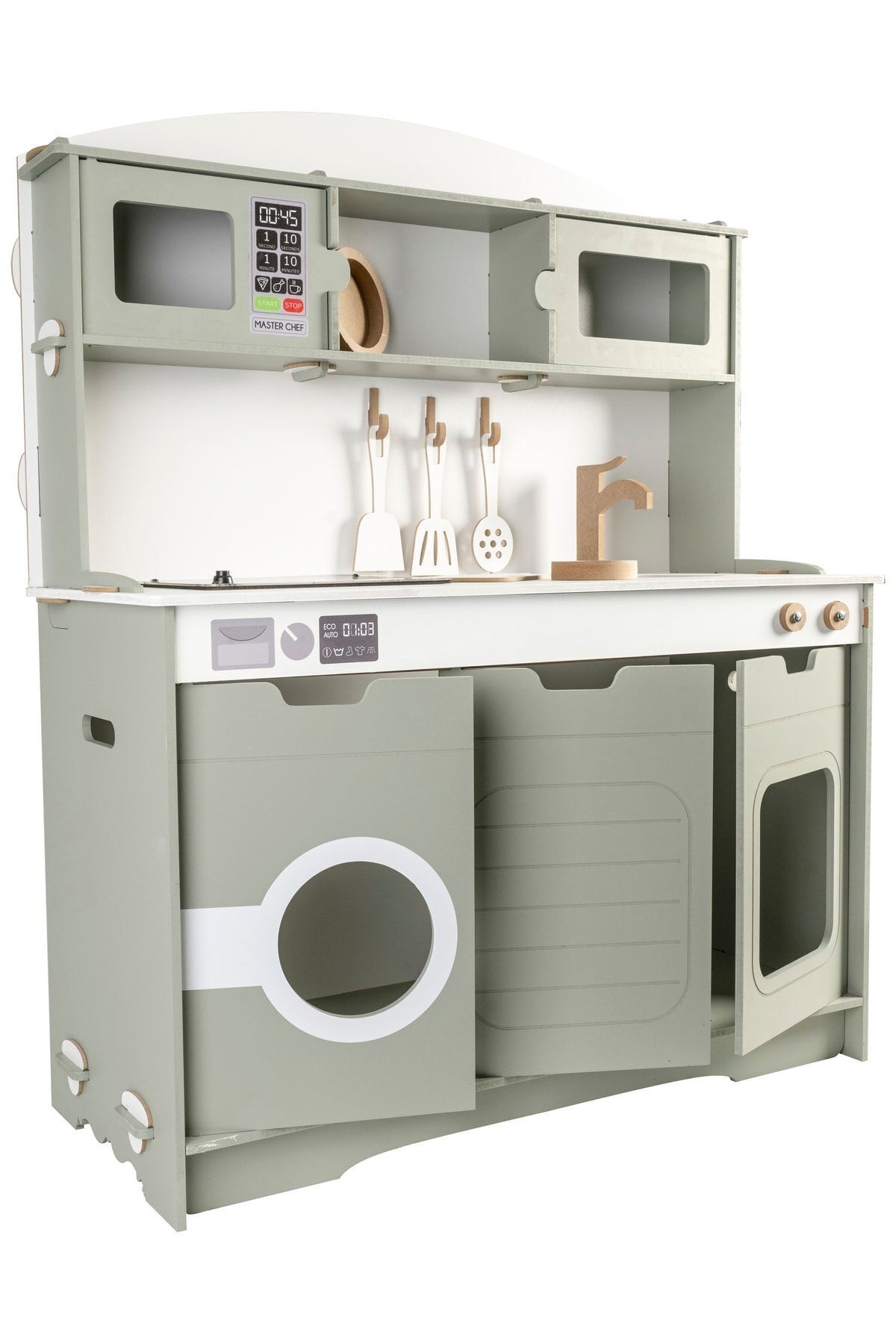 HOBBY HOUSE Ahşap Mutfak Led Ocaklı Çocuk Mutfak Seti fotoğrafı 2 (önizleme)