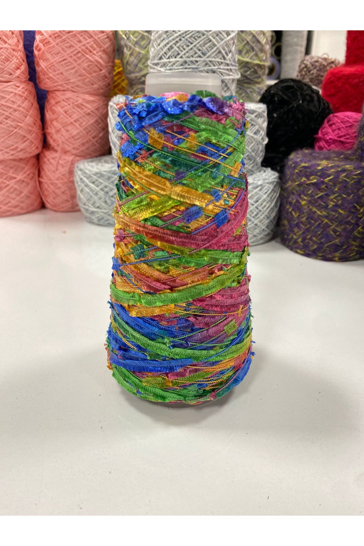 göçer-Multicolored Design Magic Butterfly Hand Knitting Yarn Visual Net 250 Gr 2