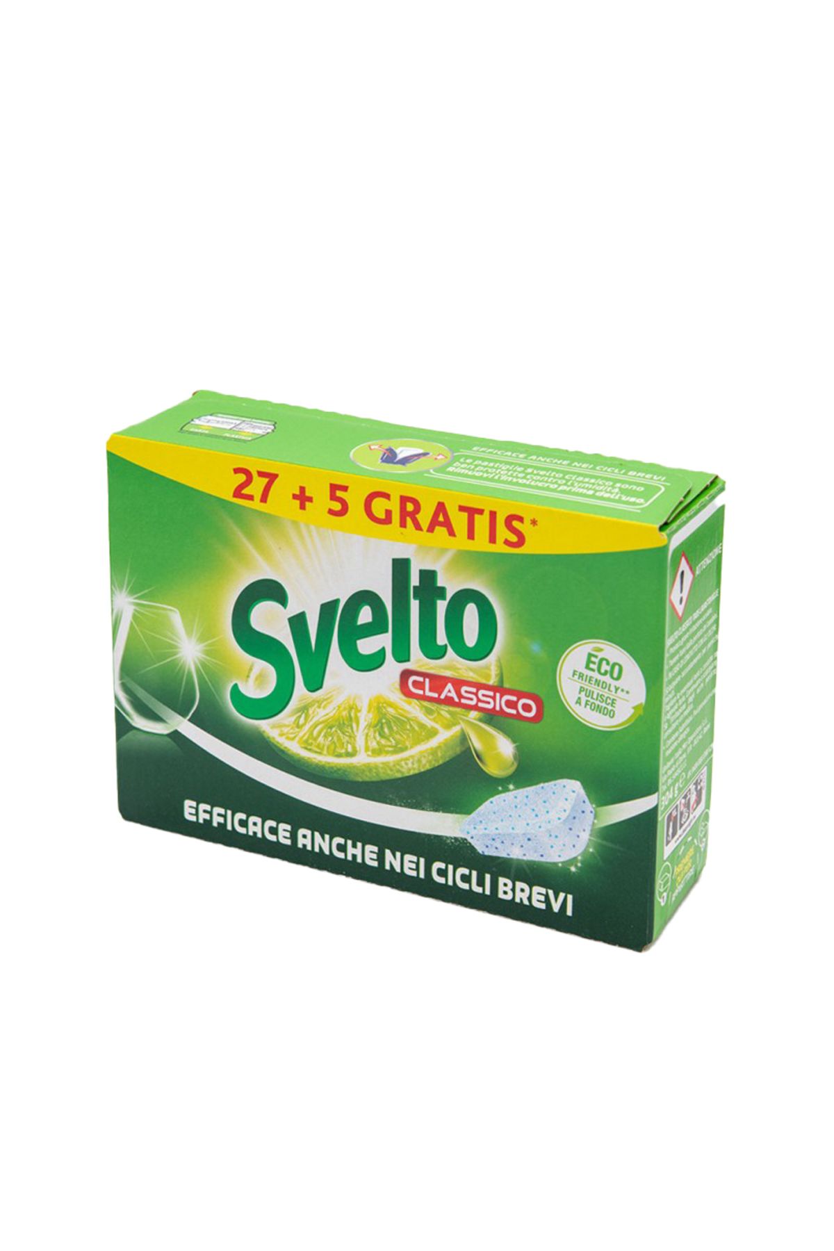 SVELTO Detergent Pentru Mașina De Spălat Vase, Lămâie Clasică, 32 De Tablete - One Size