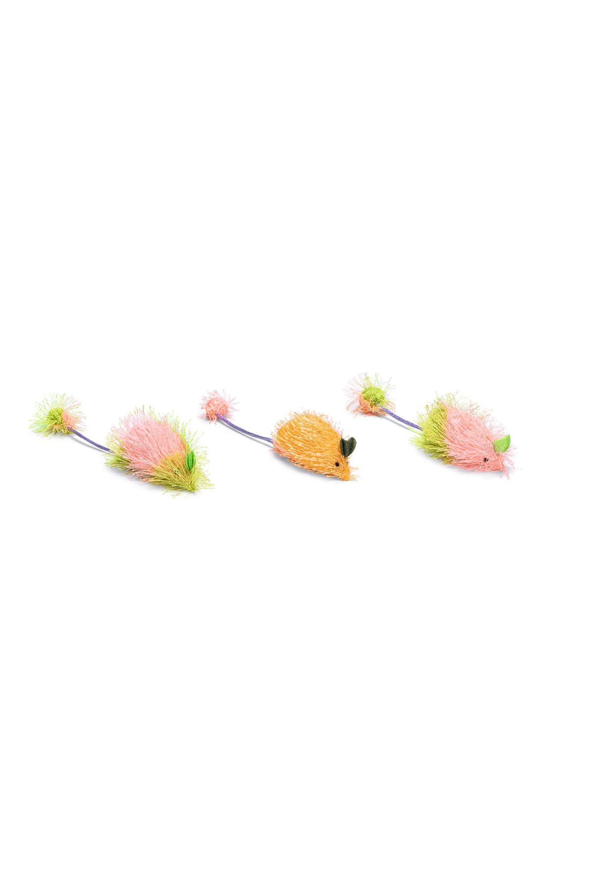 Beeztees Kedi Oyuncağı, Uzun Tüylü Fare, Çeşitli Renklerde, 6,5x3,5x3cm DPMAH