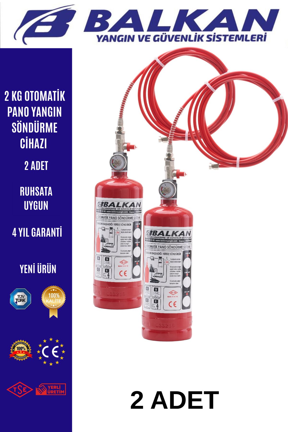 Balkan Ticaret 2 kg Otomatik pano söndürme sistemi 2 Adet