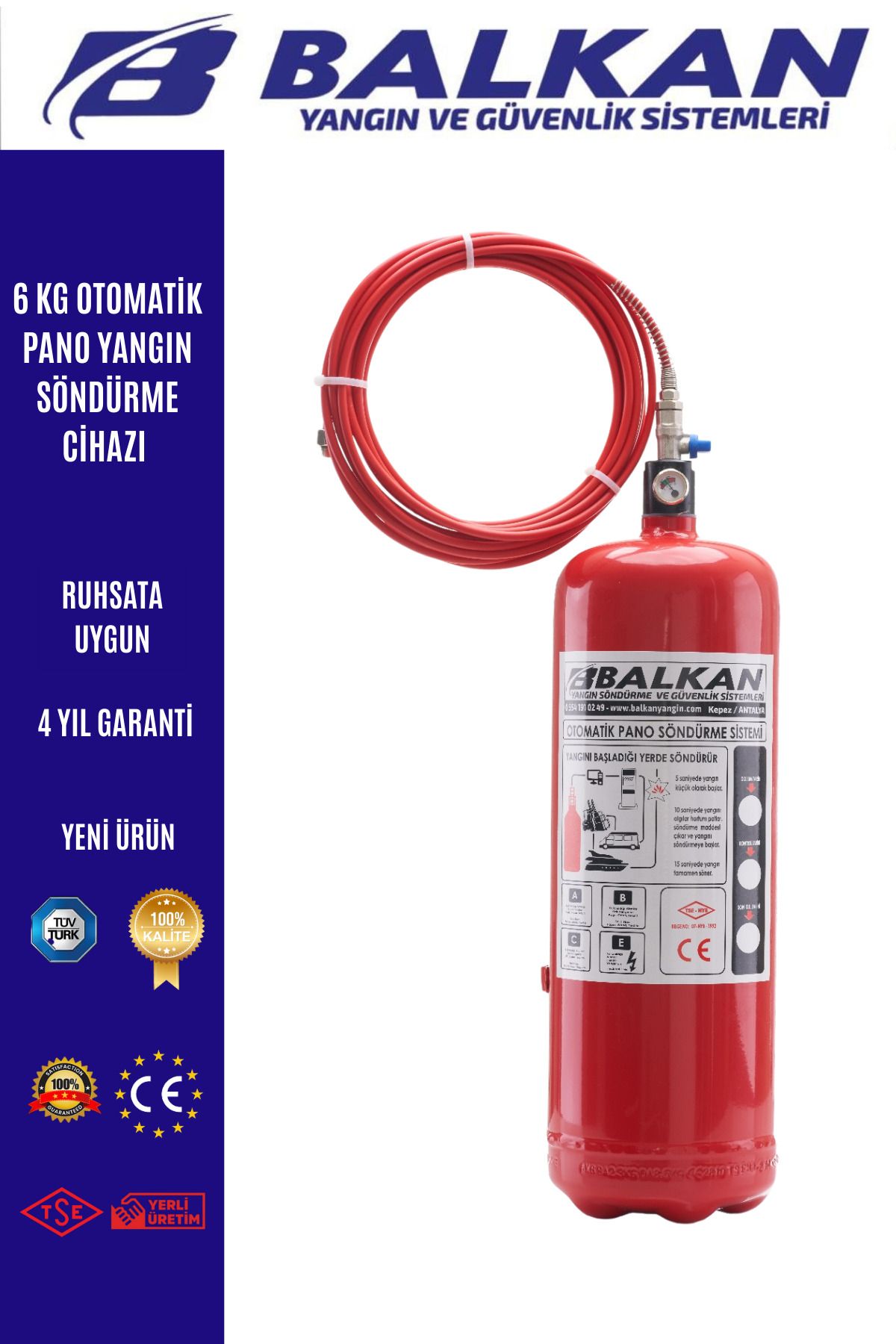 Balkan Ticaret 6 kg Otomatik pano söndürme sistemi