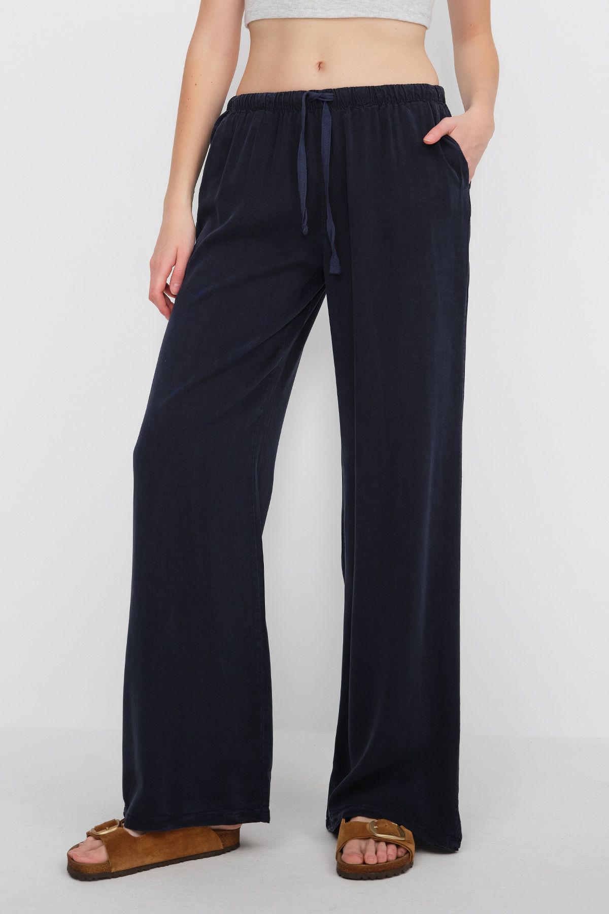 Addax-Elastic Waist Trousers Pn5424 6