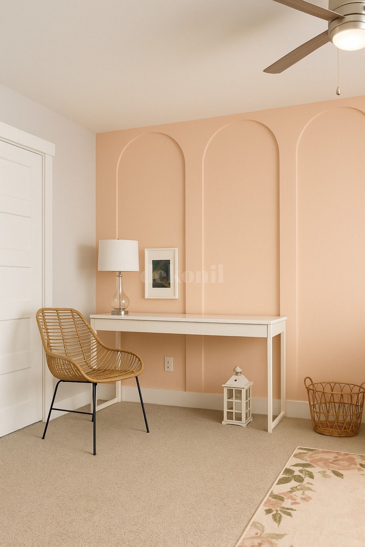 Pinterest Boyanabilir Yarım Oval MDF Kemer Duvar Paneli 54*300 cm (3 Adet)
