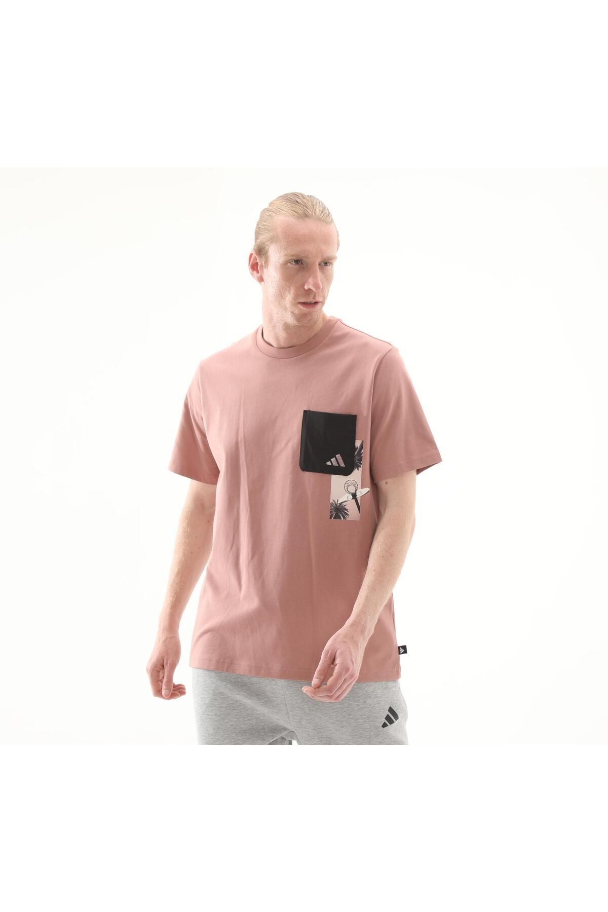 adidas-Tricou adidas M T Lens pentru bărbați roz 3