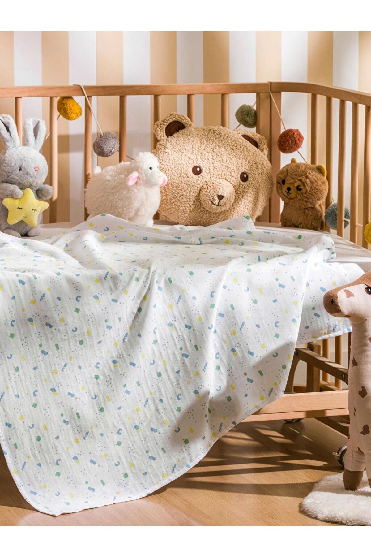 LC Waikiki LCW baby Baskılı Bebek Müslin Örtü 90x100 cm