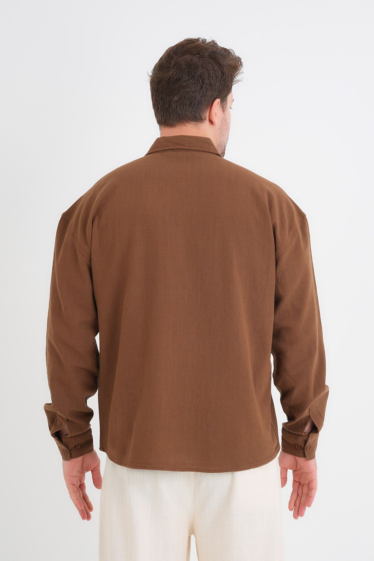 Redline-Comforted Men's Oversize Cotton Shirt 8