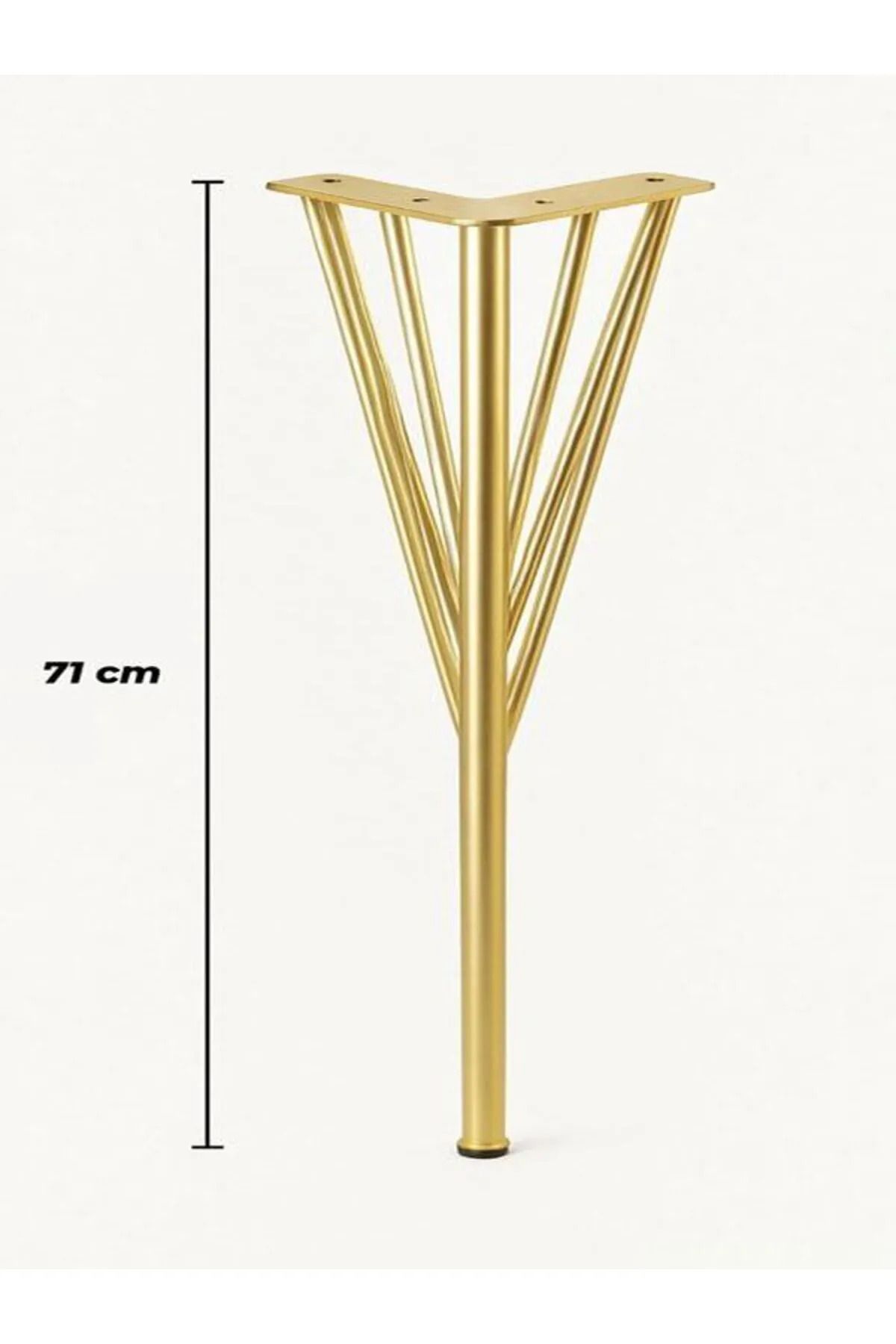 senmasy 71 Cm Metal Masa Dresuar Ve Mobilya Ayağı GÜMÜŞ ( 4 Adet) / ÇOK AMAÇLI