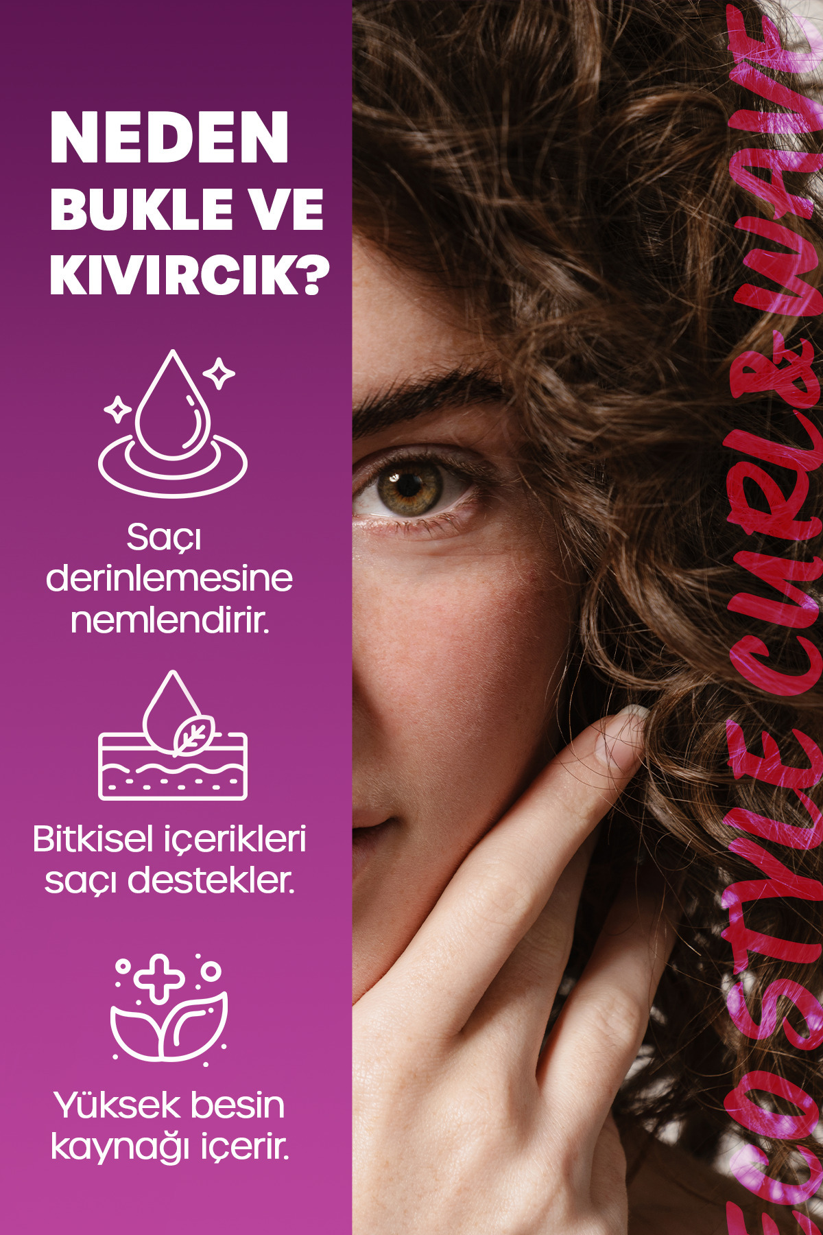 Kıvırcık ve Bukleli Saçlara Özel, Şekillendirici Saç Jölesi, 236 Ml Curly Wave Styling Gel Firm Hold — firmbukle — تصویر 3 از 4