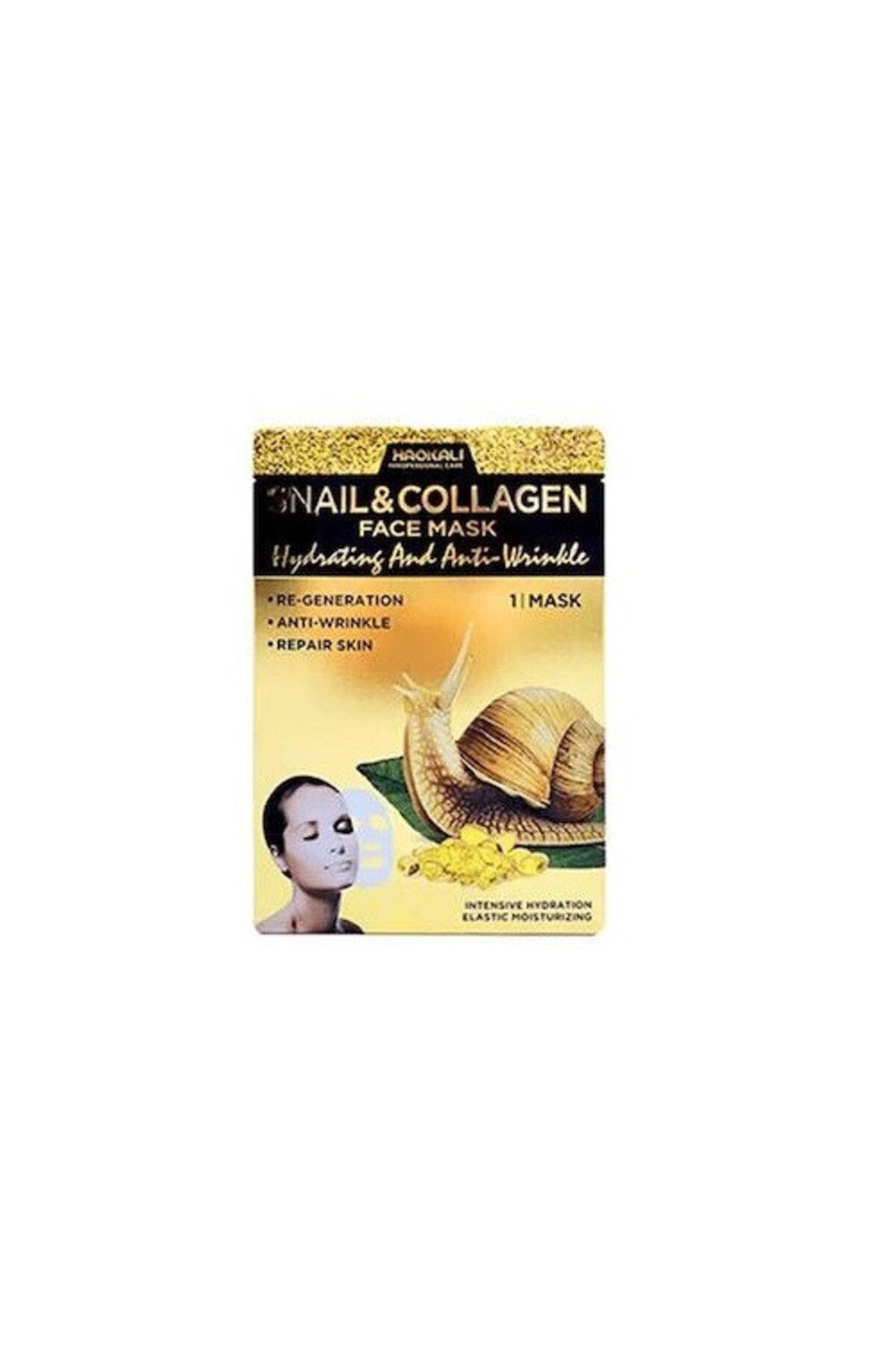 wokali-Wokali, Snail Collagen, 30 ml, regenerační pleťová maska, ubrouskový typ, s extraktem ze šneků 2