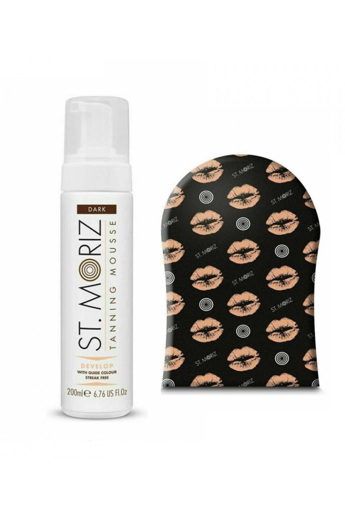ST. MORIZ Set Bronzare Profesionala: Spuma Autobronzanta Dark + Manusa Aplicare St Moriz - Mărime unică