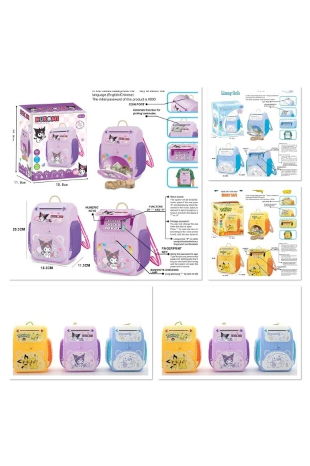 MELFSHOP Yüz Ve Parmak İzi Simülasyonlu Şifreli Kumbara