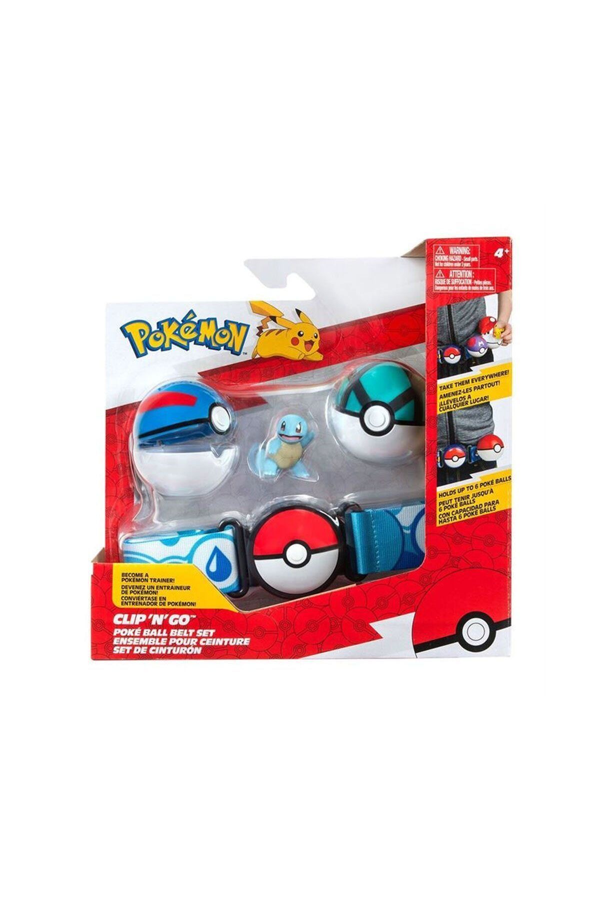 OEM POK 95283-Q Pokemon Clip 'n' Go Pokeball Kemer ve Figür Seti