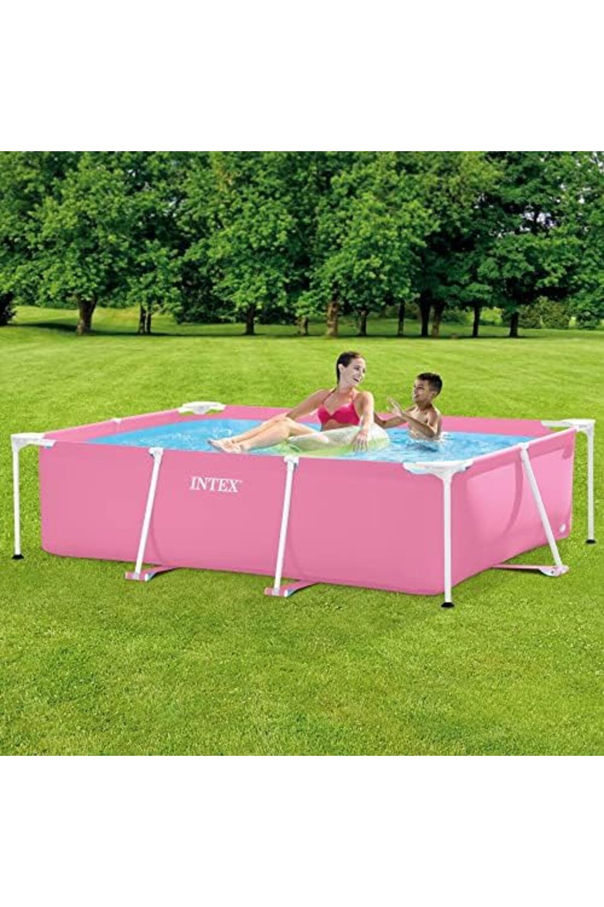 Intex-Rectangular Frame Pool by Intex, Pink, Size 220 150 60 cm, Model 28266NP 4