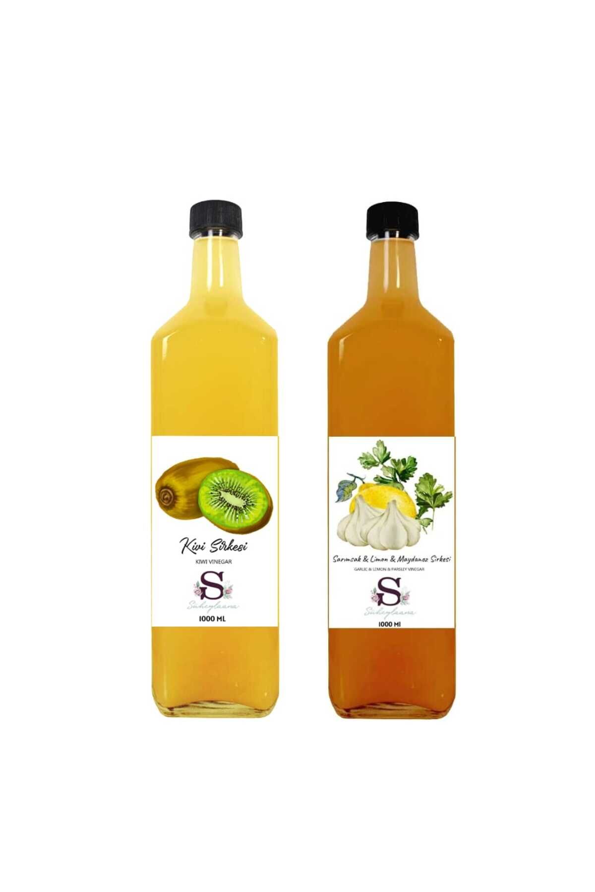 Doğal Kivi Sirkesi 1000 Ml - Doğal Sarımsak & Limon & Maydanoz Sirkesi 1000 Ml