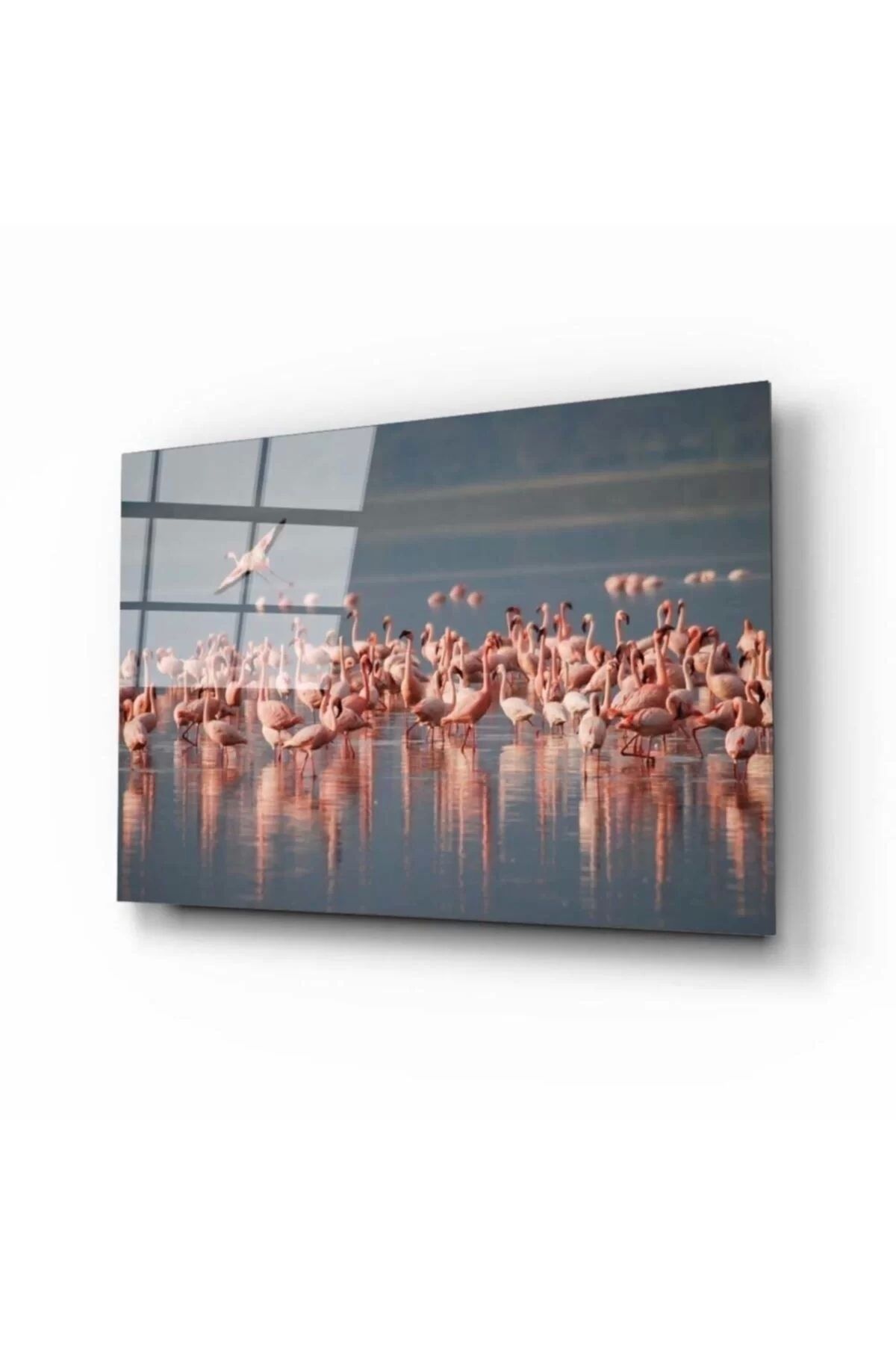 ÖYKÜ VE YİĞİT Flamingo Cam Tablo