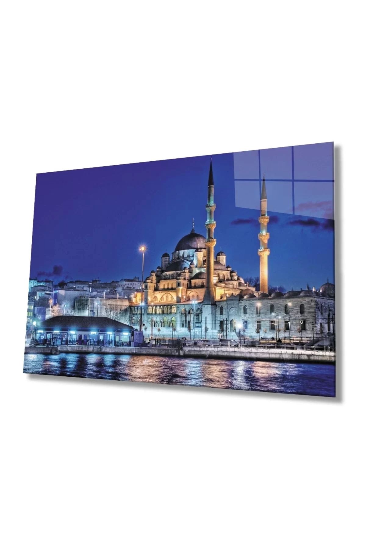 ÖYKÜ VE YİĞİT Cami Manzara 4mm Dayanıklı Cam Tablo Temperli Cam