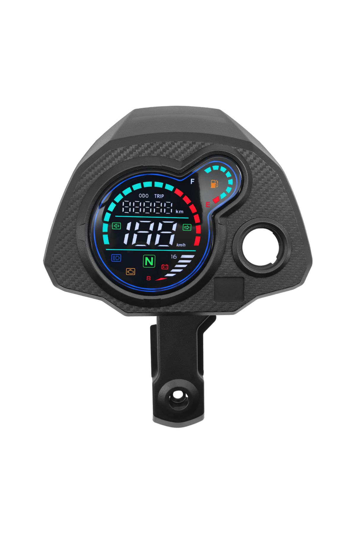 RYSJM-Motorcycle Speedometer Digital Tachometer Speed Meter TRIP ODO KMH LCD Odometer With Turn Signals... 7