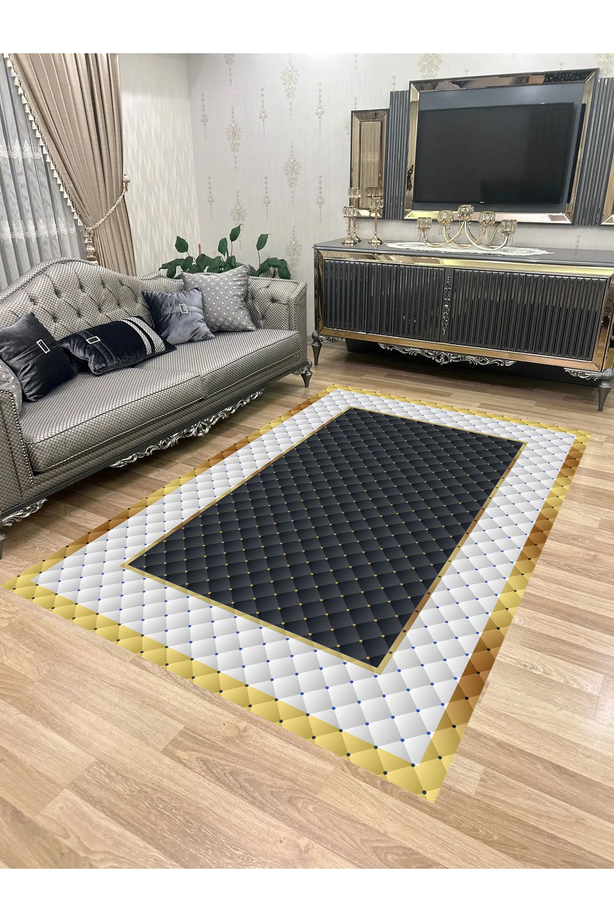 Bordo Halı Yıkanabilir Kaymaz Taban Halı Mutfak Dekor Yolluk Koridor Halısı Salon Halısı-1246