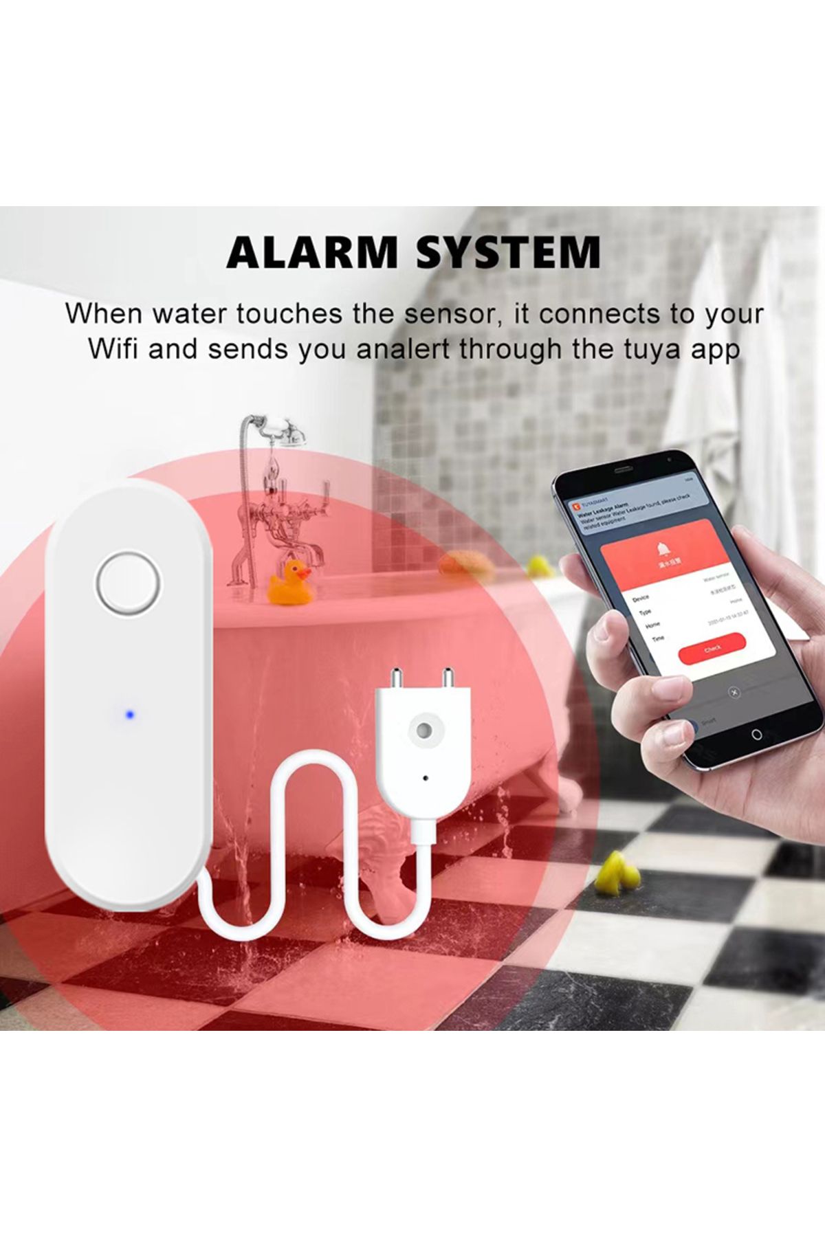 Choice-Zigbee Water Sensor Liquid Leak Detector Tuya Smart Life Linkage Alarm App Remote Monitoring Ale... 4