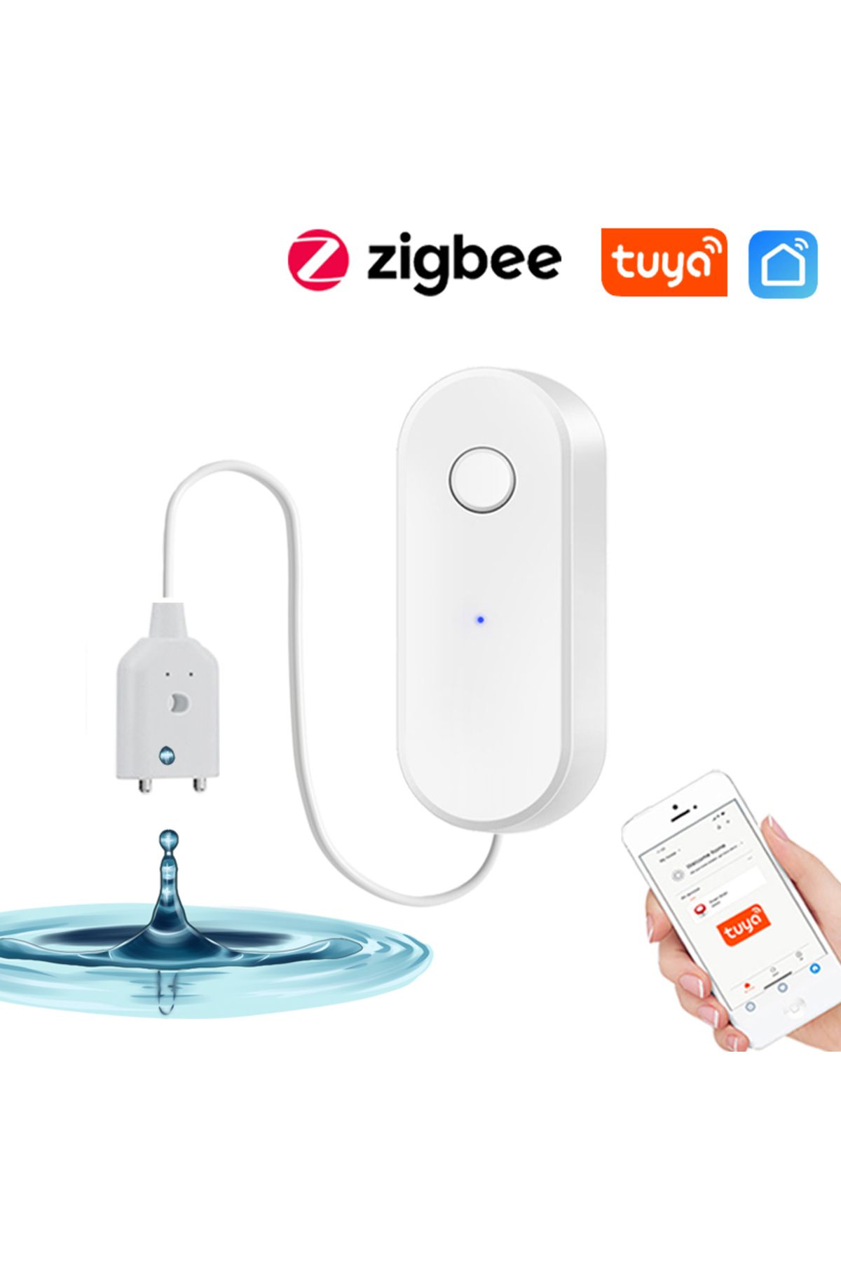 Choice-Zigbee Water Sensor Liquid Leak Detector Tuya Smart Life Linkage Alarm App Remote Monitoring Ale... 8
