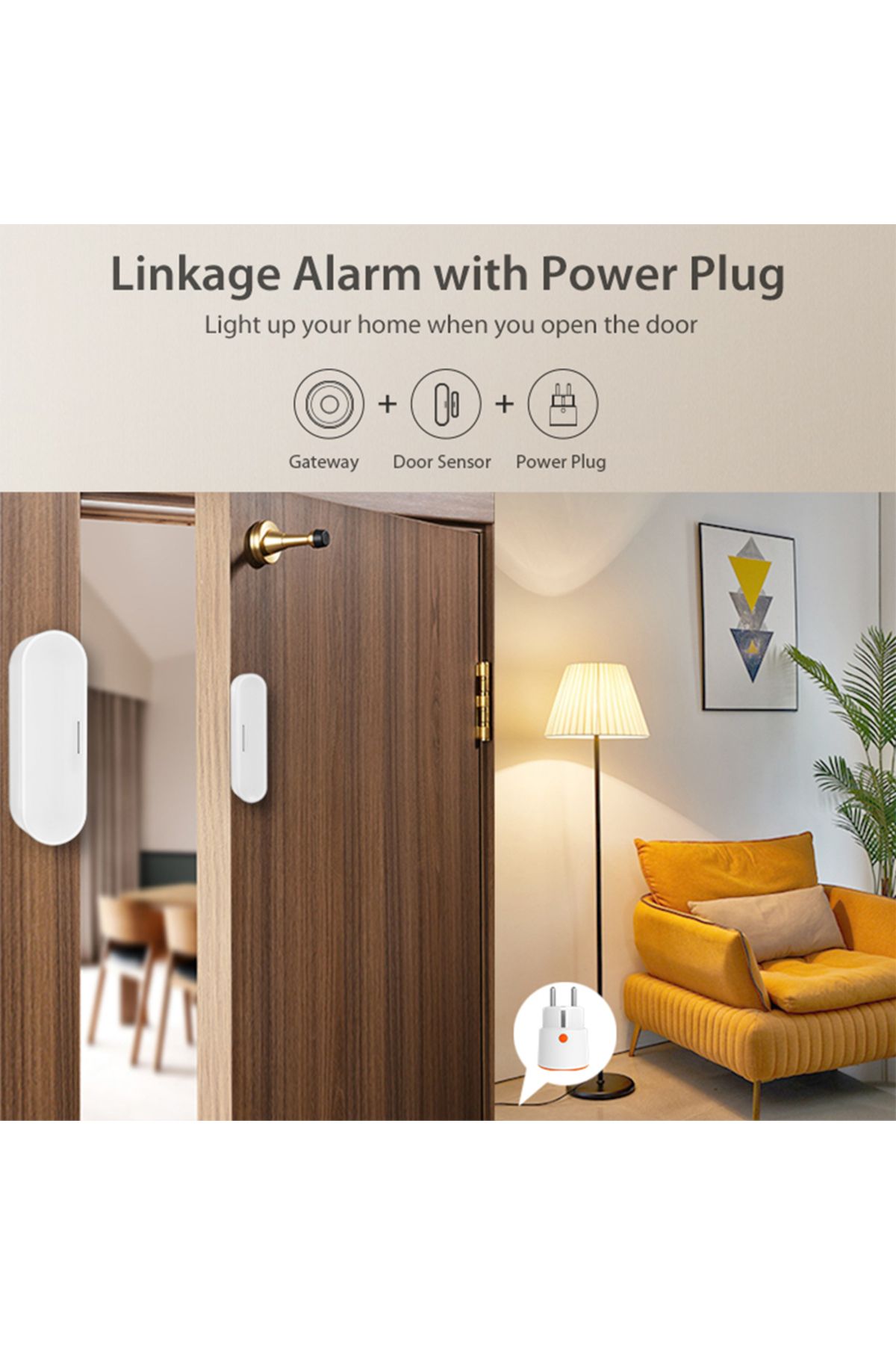 Choice-Tuya Matter Thread Door Window Sensor USB Powered Smart Home Wireless Detector Work With HomeKit ... 6