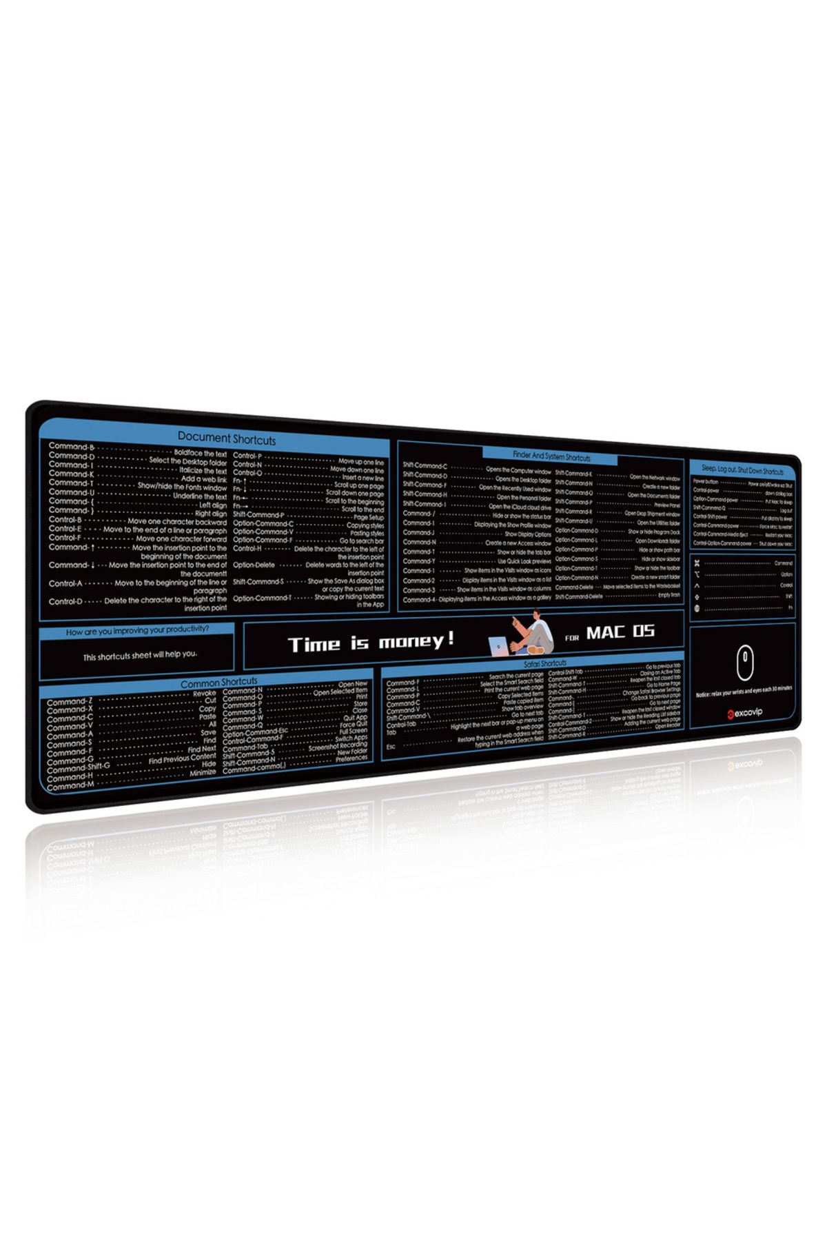 Choice-لوحة ماوس EXCO Shortcut مقاس 900x300x2 مم لنظام التشغيل Mac OS لوحة ماوس كبيرة من نوع Comput 1