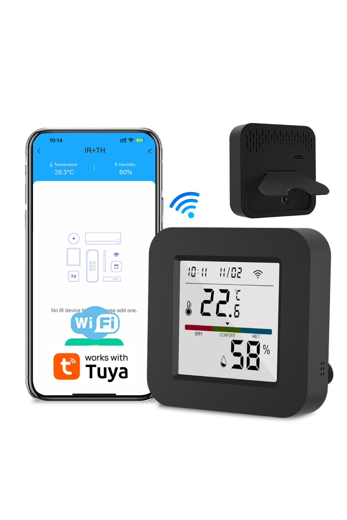 Choice-WIFI IRTP Tuya Smart Universal IR Remote With Temperature Humidity Sensor for Air Conditioner TV AC 1