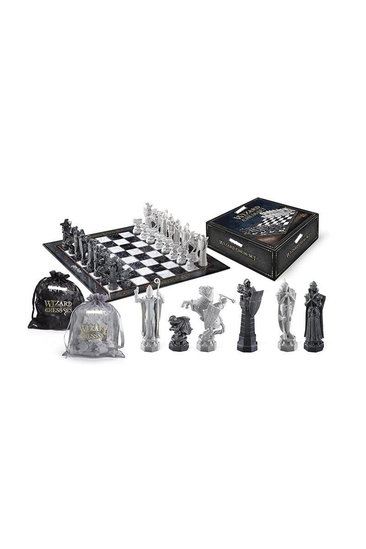 Miniso-Black Harry Potter Anime Figure A Set Wizard Chess Figure Board Game Action Figure Desk Ornament Chi 1