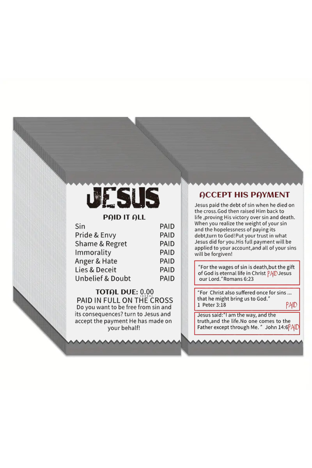 Choice-100pcs 50/100 Pcs Gospel Booklet Card - Flat Illustration Pocket Bible Verse Card Prayer Postcard Po 1