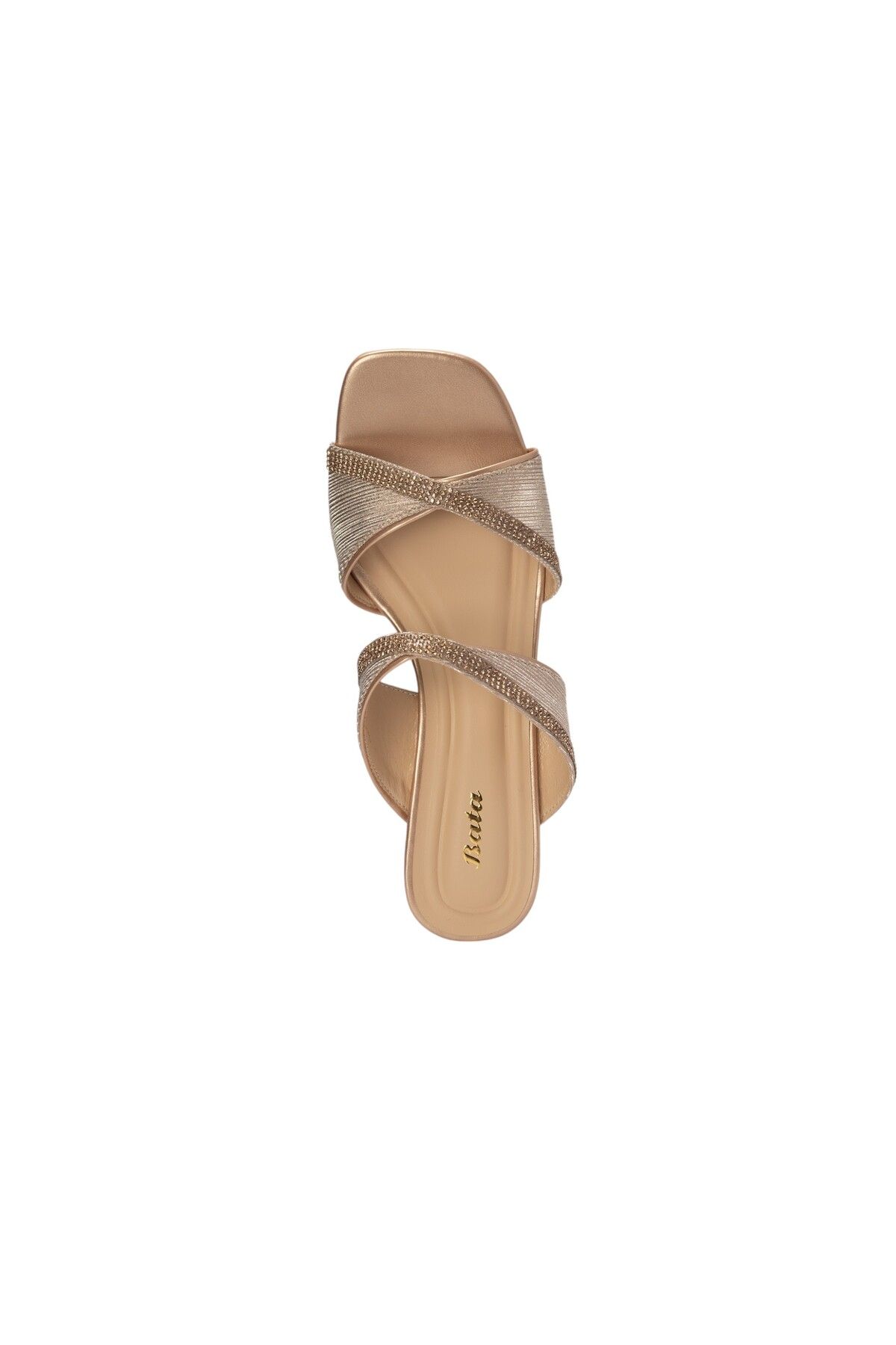 BATA-Elegant Slip-On Block Heels with Shimmer Detail 4