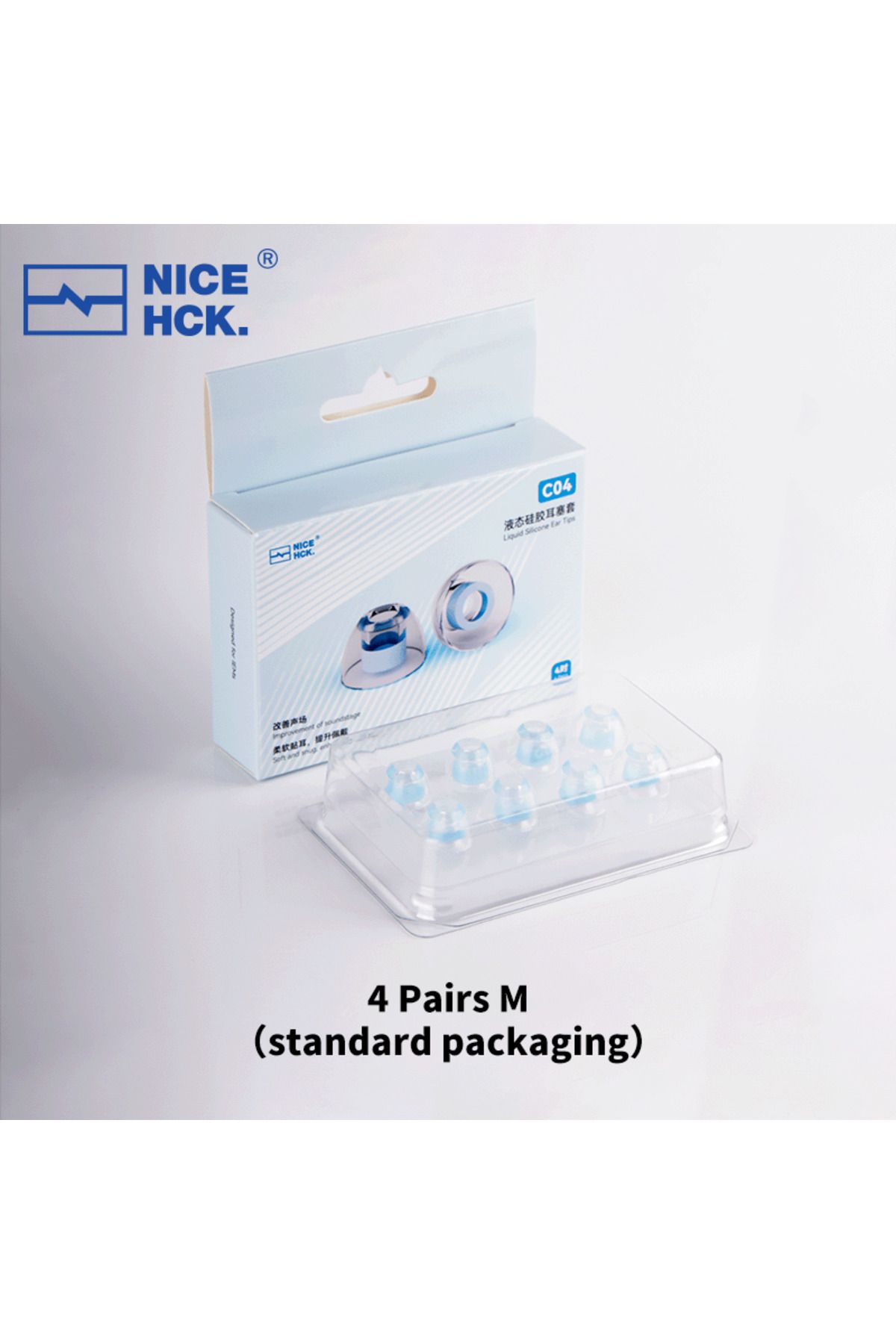 NICEHCK-4 Pairs M NICEHCK C04 Liquid Silicone Eartips Noise Lsolating Soft Expand Soundstage IEMS Accessory 1