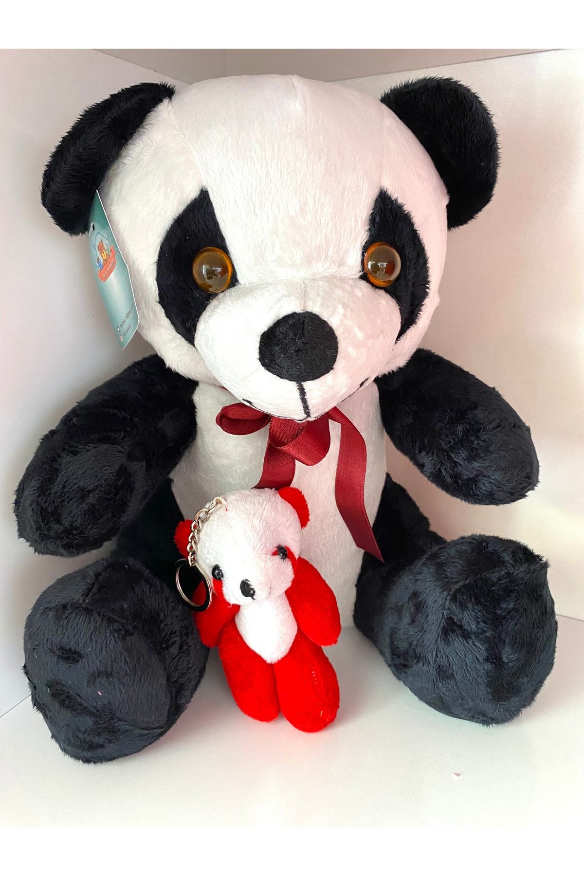 Home Panda Seti (35 cm Peluş + Çanta Süsü)