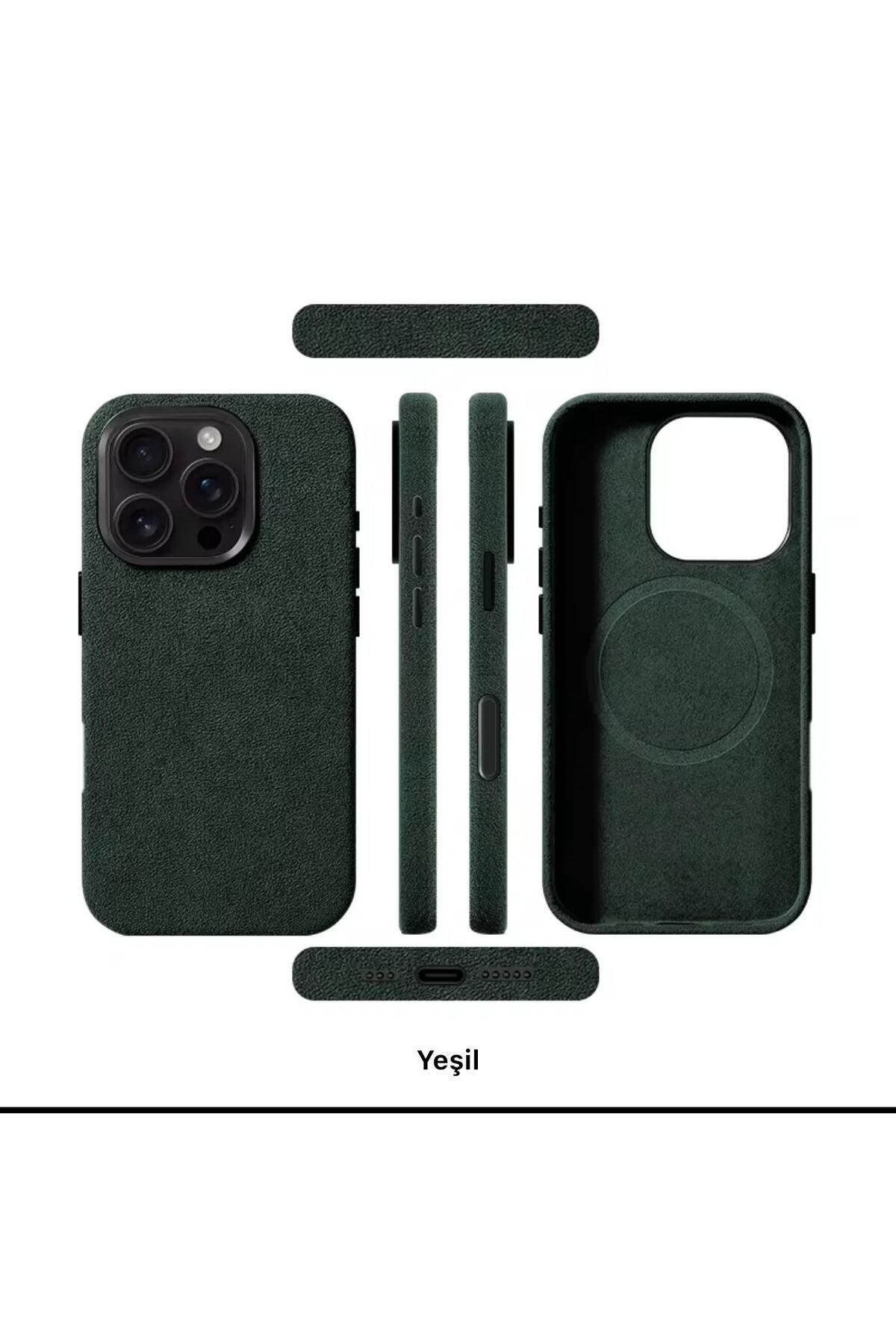 Noppax İphone 15 Alcantara kılıf lüx premium kaliteli deri alcantara kılıf