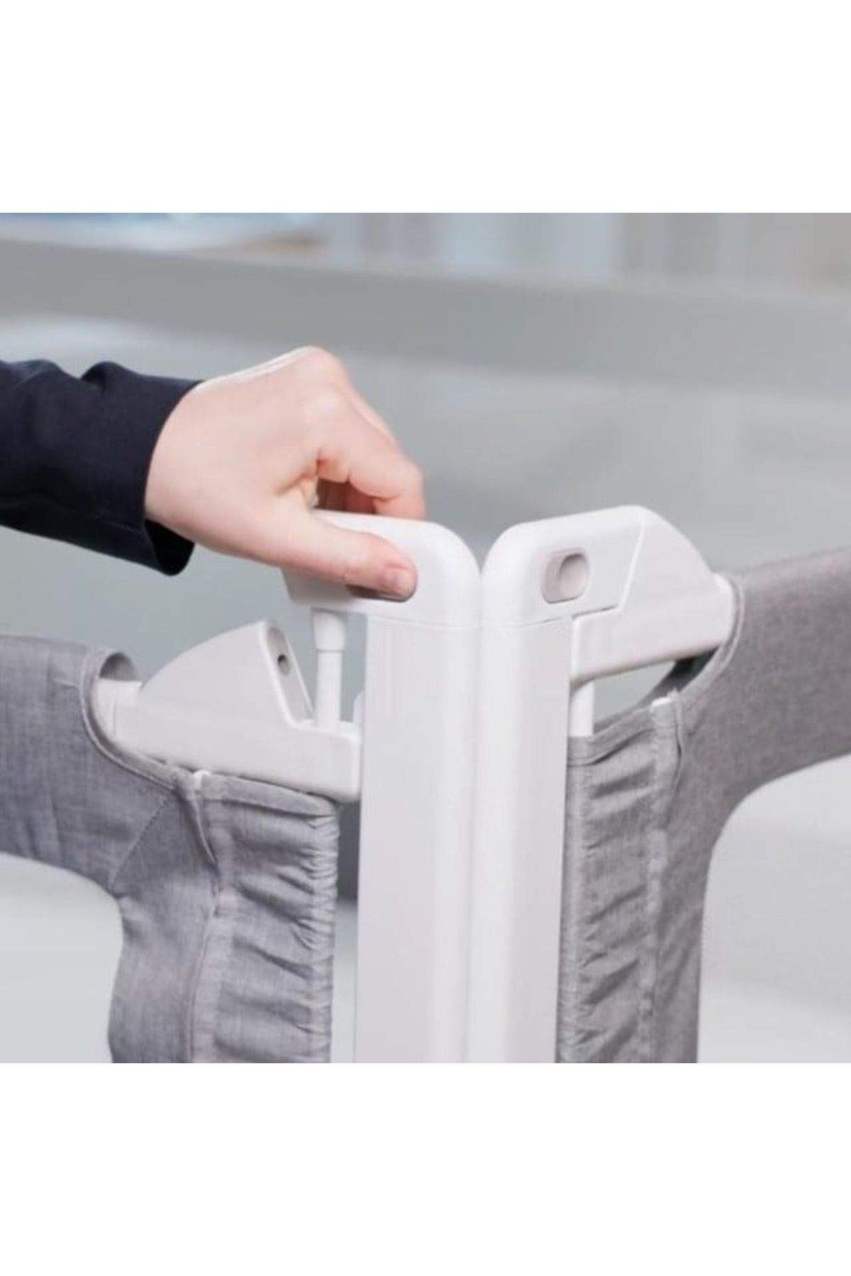 Chock chick-Premium XXL bed side protection, adjustable height 81-96 cm, 150 cm, Light gray 19