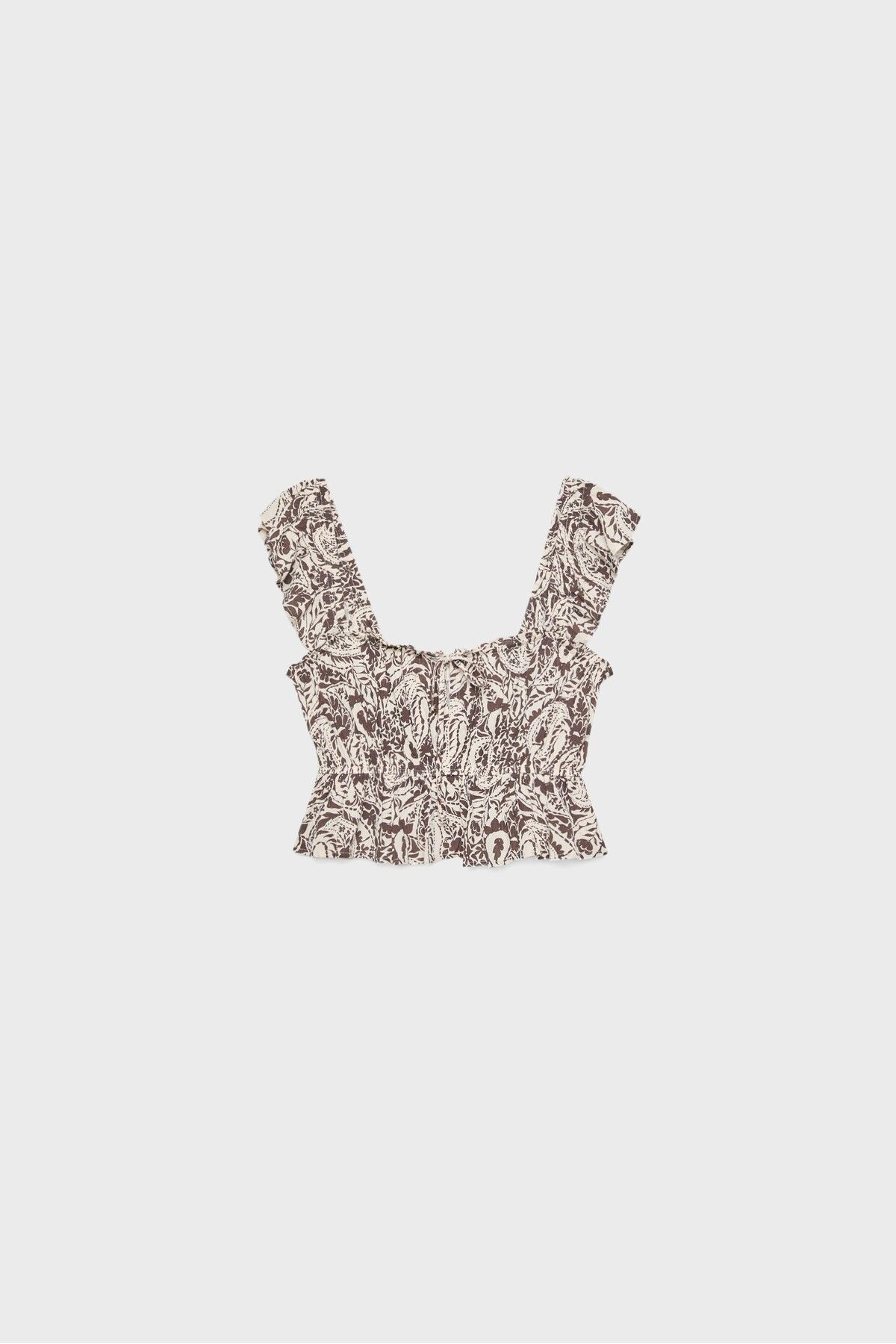 Stradivarius-Flowing printed top with ruffles 6