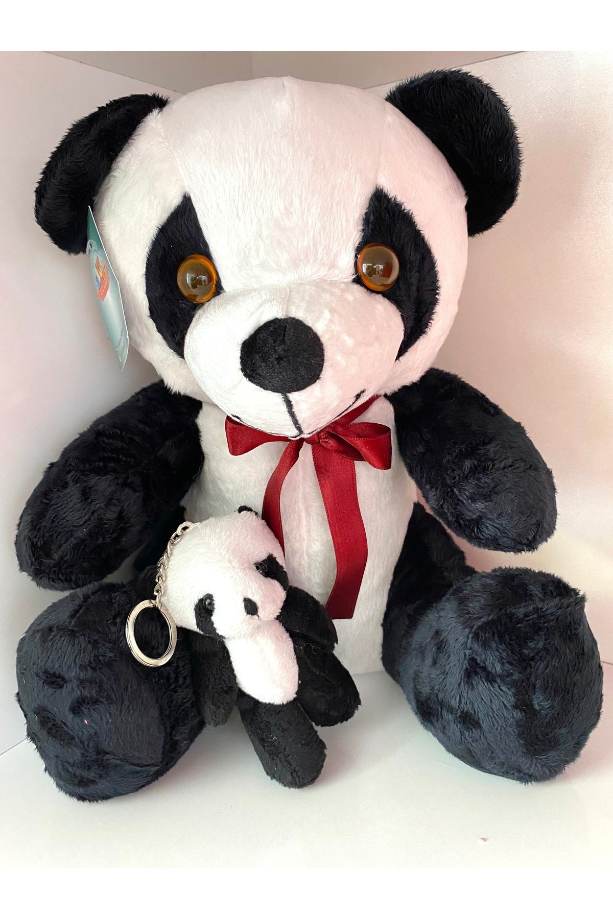 Home Panda Seti (35 cm Peluş + Çanta Süsü)