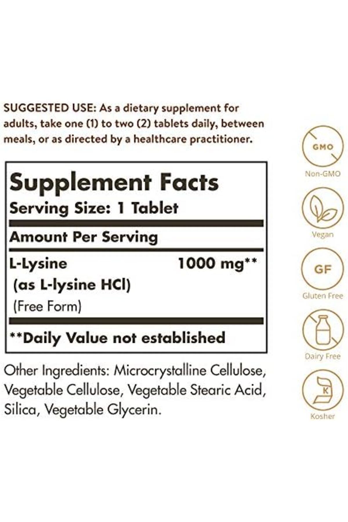 Solgar-L-Lysine Tablets 1000 Mg, 100 Count 4