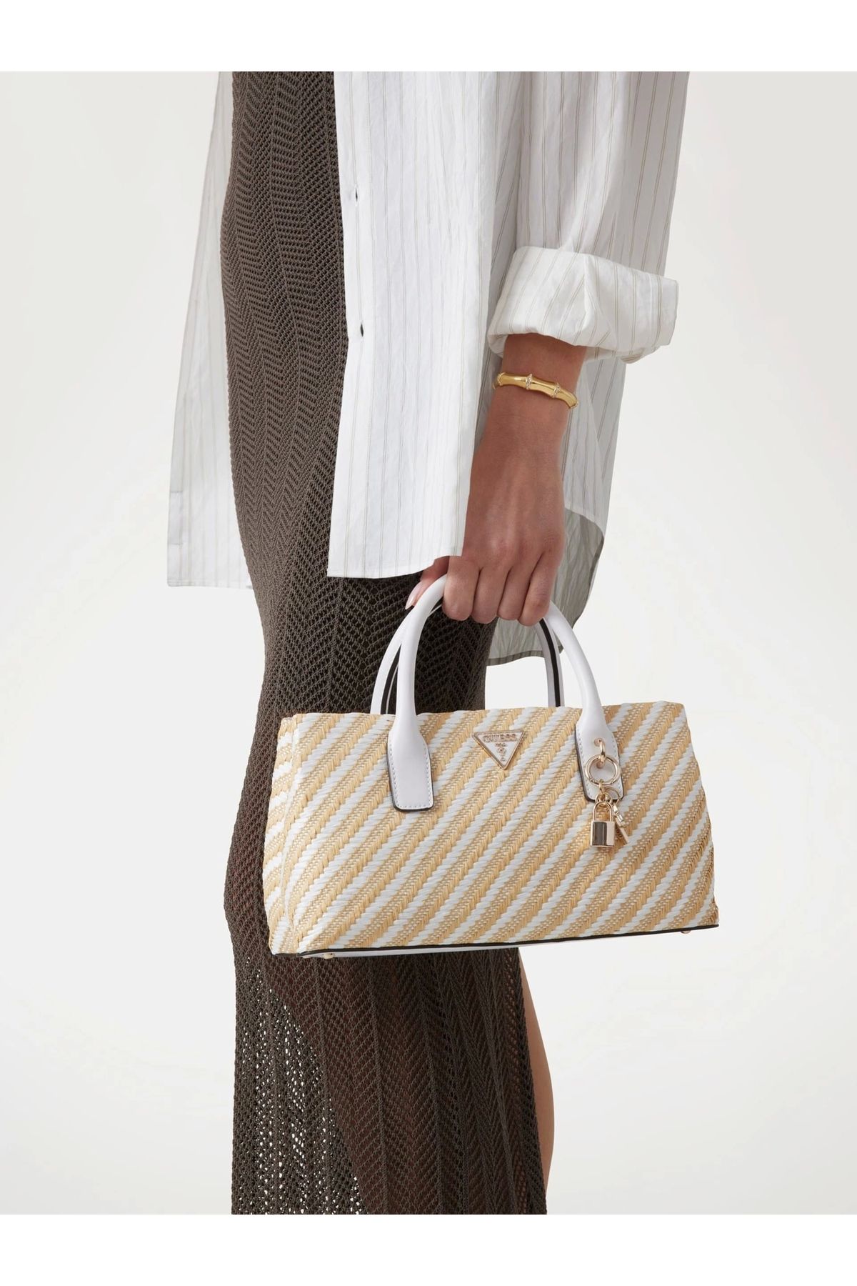Guess-SIMONA SMALL SATCHEL Dámská vícebarevná kabelka HWWG9210050-NTW 2
