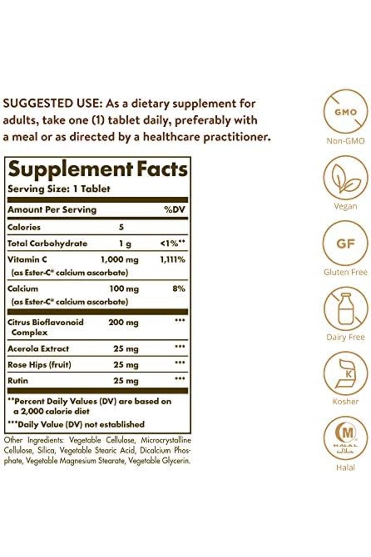 Solgar-Solgar - Ester-C Plus Vitamin C (Ester-C Ascorbate Complex) 1000 mg, 60 Tablets 4