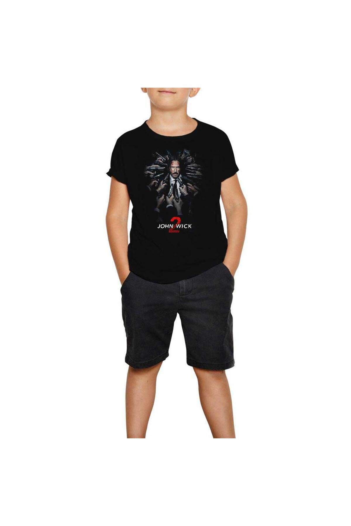 Z zepplin Tricou Negru Pentru Copii John Wick Guns Masculin - 5-6 ani