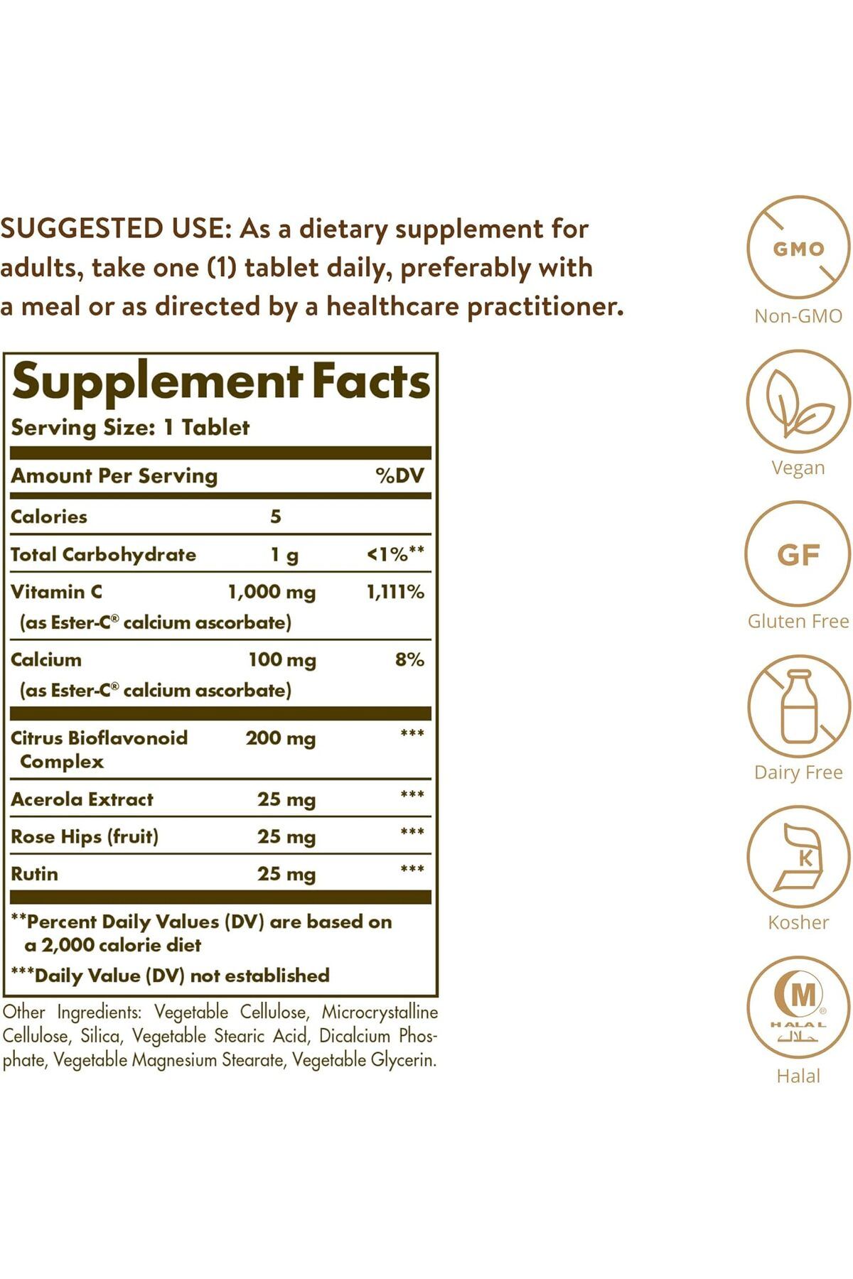 Solgar-Solgar - Ester-C Plus Vitamin C (Ester-C Ascorbate Complex) 1000 mg, 60 Tablets 3