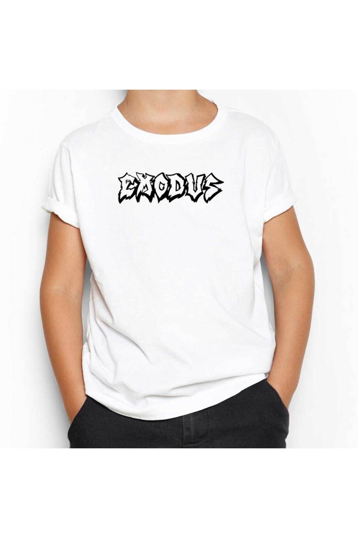 Z zepplin Tricou Alb Pentru Copii Exodus Text Masculin - 5–6 years