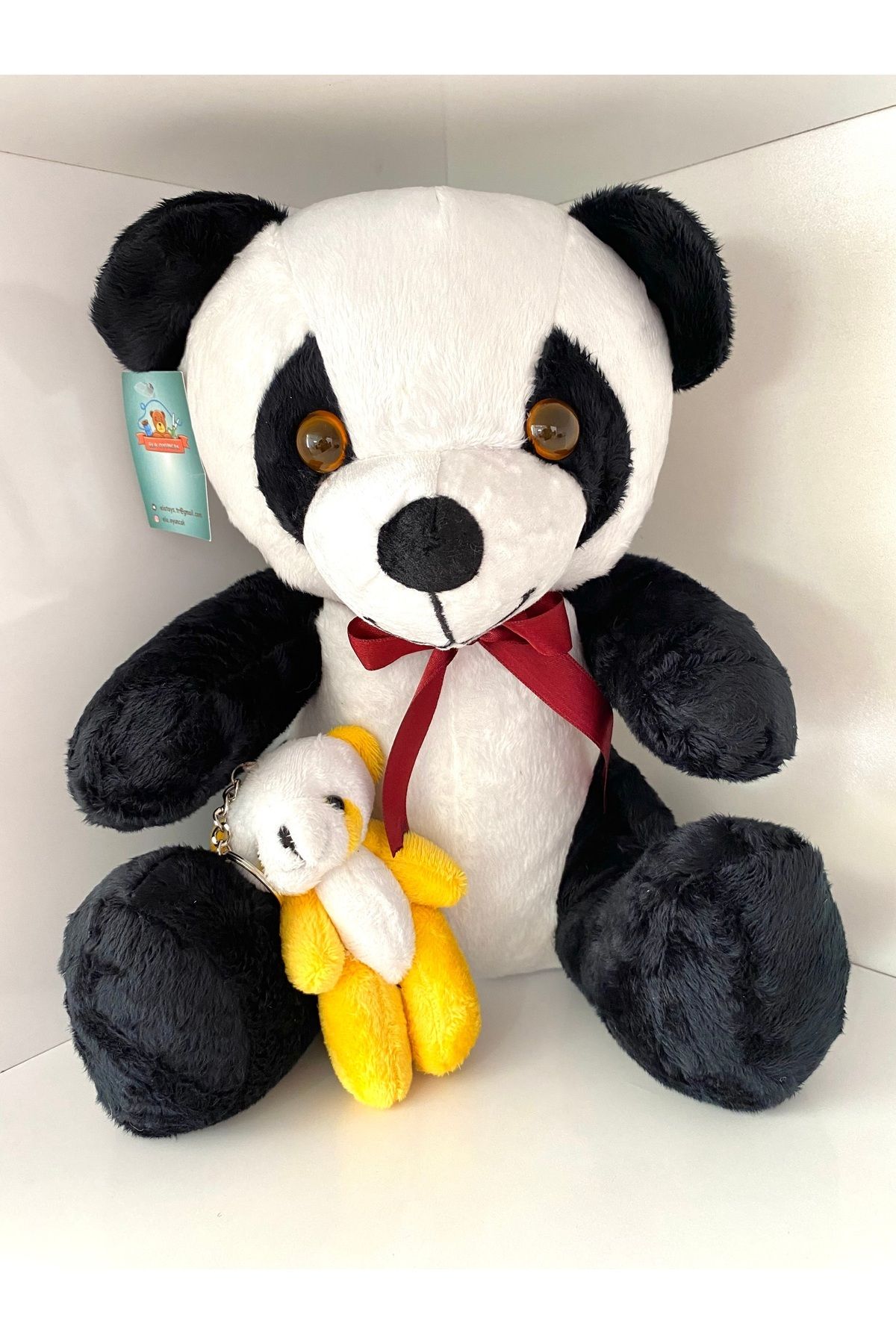 Home Panda Seti (35 cm Peluş + Çanta Süsü)